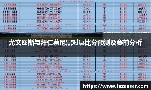 尤文图斯与拜仁慕尼黑对决比分预测及赛前分析